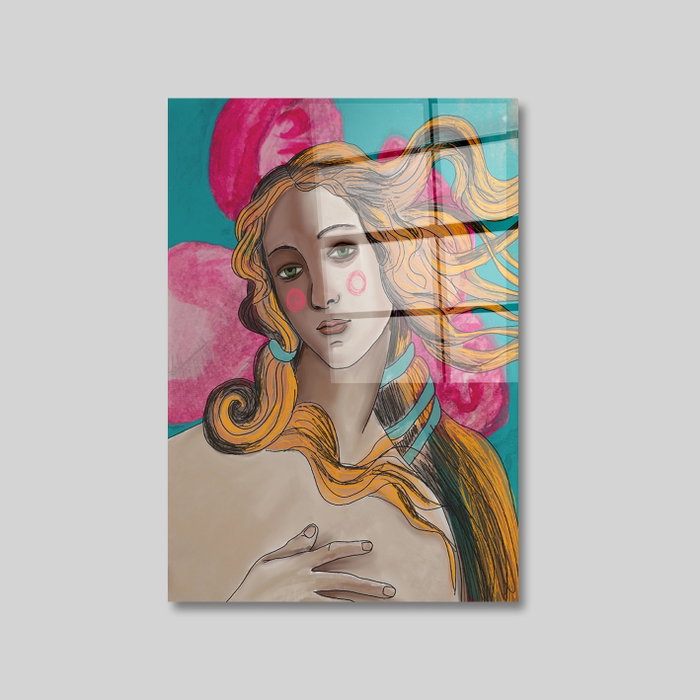 Wallity Cuadro Decorativo de Vidrio Templado Multicolor 40 x 60 cm